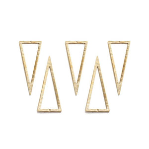 10Pcs Brass Triangle Pendant Charms for DIY Jewelry Making