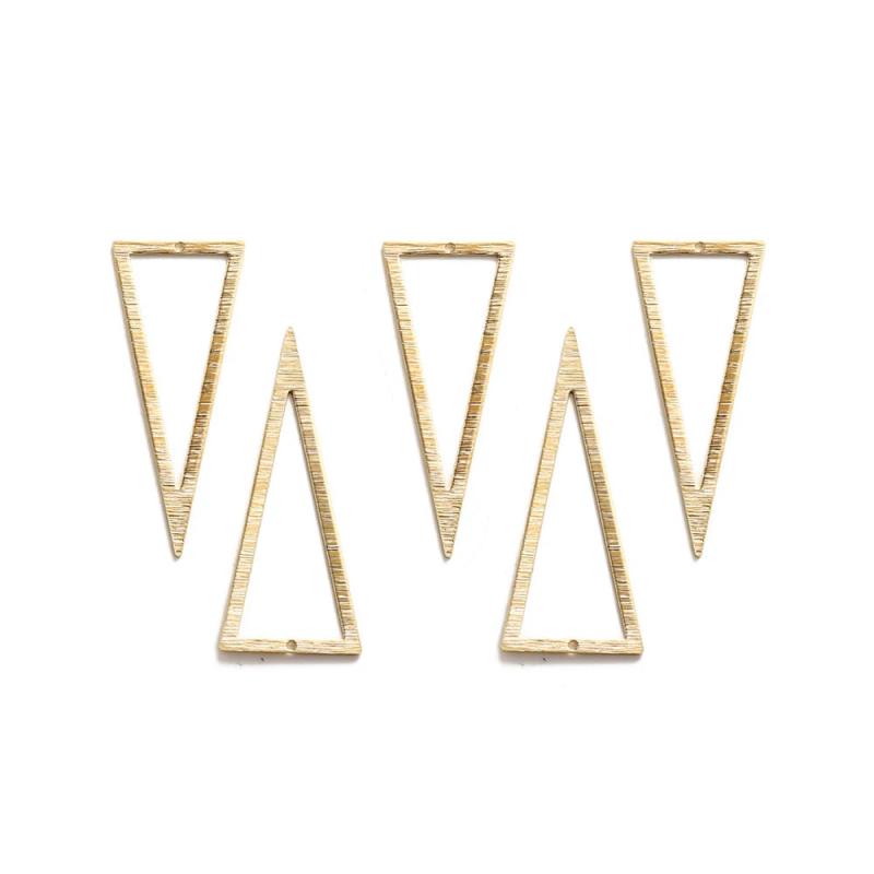 10Pcs Brass Triangle Pendant Charms for DIY Jewelry Making
