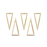 10Pcs Brass Triangle Pendant Charms for DIY Jewelry Making