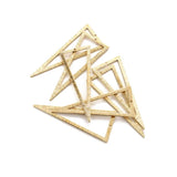 10Pcs Brass Triangle Pendant Charms for DIY Jewelry Making