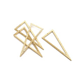 10Pcs Brass Triangle Pendant Charms for DIY Jewelry Making