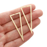 10Pcs Brass Triangle Pendant Charms for DIY Jewelry Making
