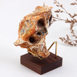 Wooden Crystal Displays Stone Base Glass Ball Holder Sphere Stand