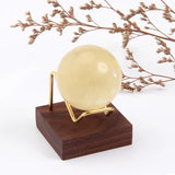 Wooden Crystal Displays Stone Base Glass Ball Holder Sphere Stand
