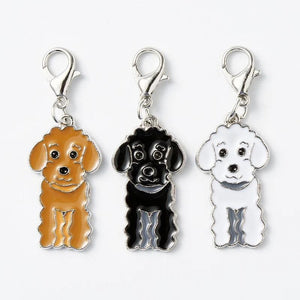 5PCS French Bulldog Cat Dogs Pet Friends Keyring Jewelry Bag Diy Dog Tag