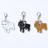 5PCS French Bulldog Cat Dogs Pet Friends Keyring Jewelry Bag Diy Dog Tag