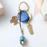 5PCS French Bulldog Cat Dogs Pet Friends Keyring Jewelry Bag Diy Dog Tag