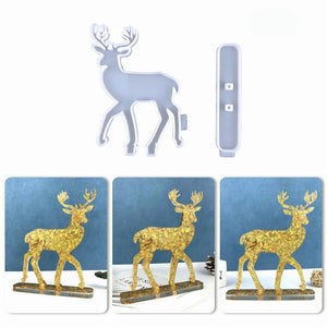 Elk Christmas Decoration Epoxy Resin Mold DIY Desktop Ornament Silicone Mold