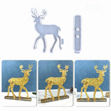 Elk Christmas Decoration Epoxy Resin Mold DIY Desktop Ornament Silicone Mold