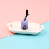 10Pcs Resin Pearl Milk Tea Bottle Charms Pendants DIY Decoration