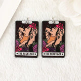 10Pcs Tarot Charms Acrylic Spice Reader Pendant Diy Making
