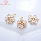 4PCS 13MM Snowflake Charms Pendants High Diy Jewelry Accessories