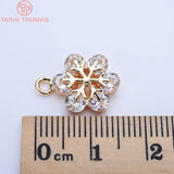 4PCS 13MM Snowflake Charms Pendants High Diy Jewelry Accessories