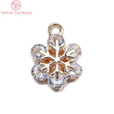 4PCS 13MM Snowflake Charms Pendants High Diy Jewelry Accessories