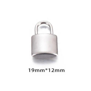 10pcs Stainless Steel Lock Charm DIY Pendant Jewelry Making