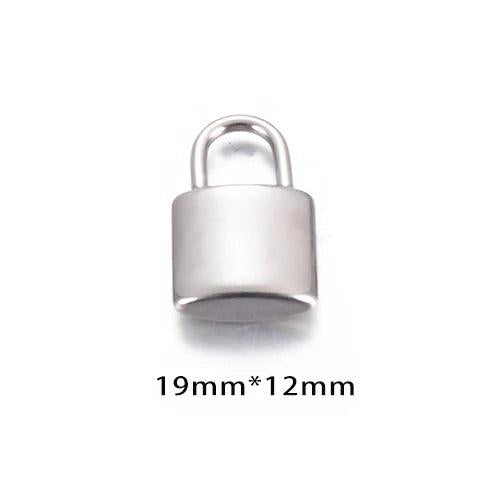 10pcs Stainless Steel Lock Charm DIY Pendant Jewelry Making