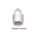 10pcs Stainless Steel Lock Charm DIY Pendant Jewelry Making