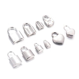 10pcs Stainless Steel Lock Charm DIY Pendant Jewelry Making