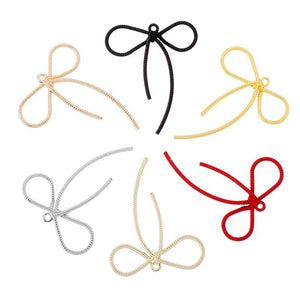 10 pcs High Spray Bow Charm Earring Necklace Alloy Charms
