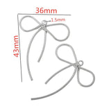 10 pcs High Spray Bow Charm Earring Necklace Alloy Charms