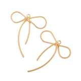 10 pcs High Spray Bow Charm Earring Necklace Alloy Charms