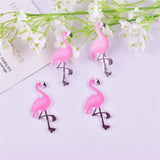 10pcs Pink Flamingo Earring Charms for DIY Jewelry Making