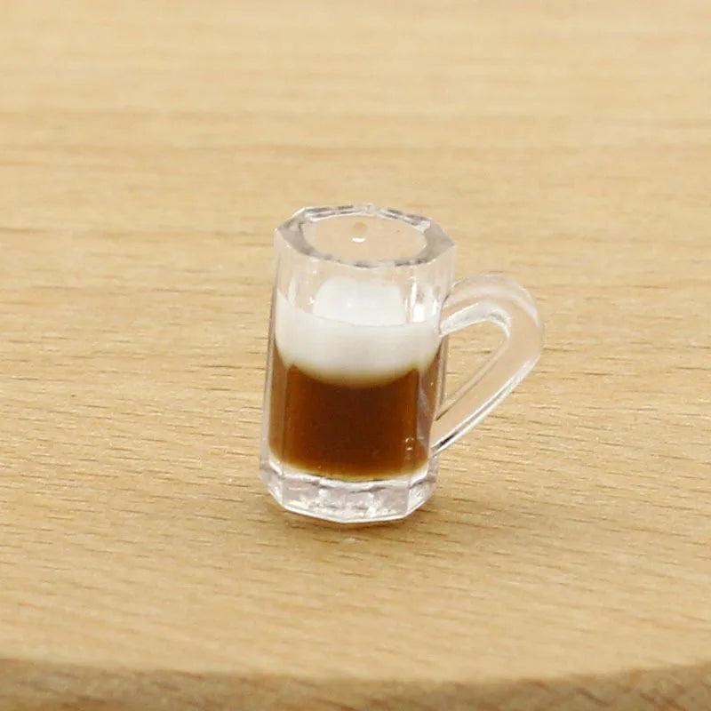10pcs 3D Beer Cup Charms for DIY Earring Keychain Making