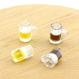 10pcs 3D Beer Cup Charms for DIY Earring Keychain Making