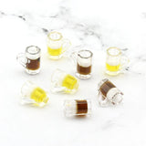 10pcs 3D Beer Cup Charms for DIY Earring Keychain Making
