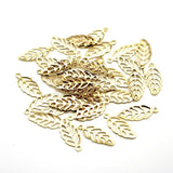 100pcs Stainless Steel Leaves Pendants DIY Jewelry Making