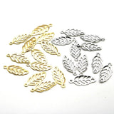 100pcs Stainless Steel Leaves Pendants DIY Jewelry Making
