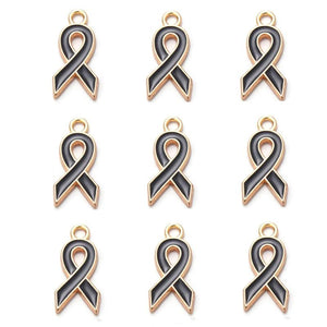 10pcs Breast Cancer Awareness Ribbon Pendant DIY Jewelry