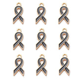 10pcs Breast Cancer Awareness Ribbon Pendant DIY Jewelry