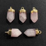 5PCS Natural Reiki Healing Stone Pendant Charms For Jewelry Making