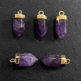 5PCS Natural Reiki Healing Stone Pendant Charms For Jewelry Making
