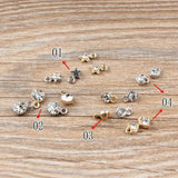 50PCS Charms Star Round Heart Shape With Rhinestone Pendants For Jewelry