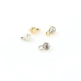 50PCS Charms Star Round Heart Shape With Rhinestone Pendants For Jewelry