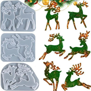 Christmas Elk Epoxy Resin Mold DIY Jewelry Making Tool