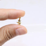 20pcs 12mm 3D Star Coin Charms Wholesales Necklace Earring Bracelet DIY