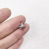 20pcs 12mm 3D Star Coin Charms Wholesales Necklace Earring Bracelet DIY
