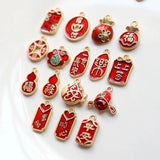 Chinese Character Charms 10pcs/lot, DIY Jewelry Making Accessories