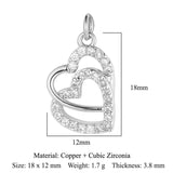 3pcs/Lot Copper Zircon Charms for DIY Jewelry Making