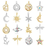 3pcs/Lot Copper Zircon Charms for DIY Jewelry Making