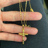 24k Cross Necklace Plated Jewelry for Couples