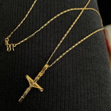 24k Cross Necklace Plated Jewelry for Couples