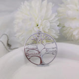 Tree of Life Family Custom Name Pendant Necklace Stainless Steel