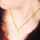 Heart Shaped Necklace Real 24k Plating