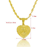 Heart Shaped Necklace Real 24k Plating