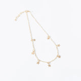DIY Five Pointed Star Pendant Necklace Stainless Steel Chain