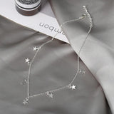 DIY Five Pointed Star Pendant Necklace Stainless Steel Chain